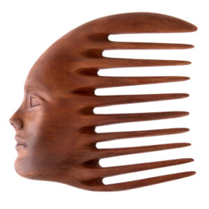 Girl profile handcrafted wooden combs